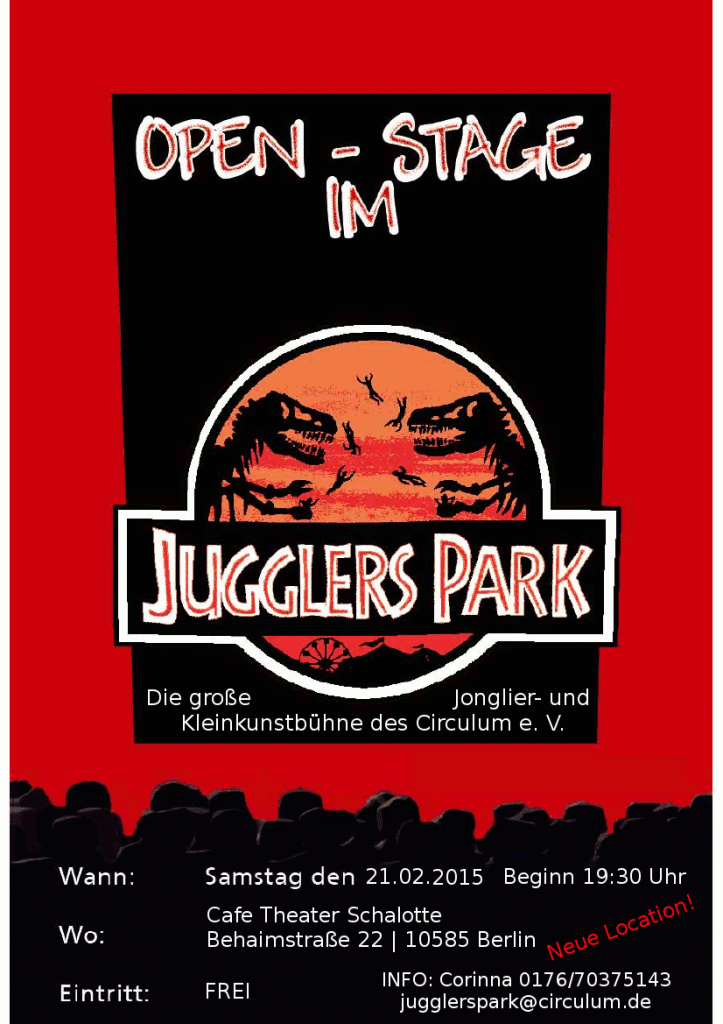 Flyer Jugglers Park 2015 neue Location